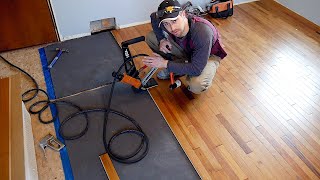 Hardwood Floor Installation Nail Down Like a PRO [upl. by Arahsat]