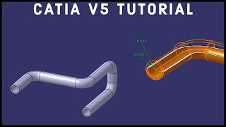 CATIA V5 Tutorial 10  Tubing  Advanced [upl. by Ahseral]