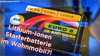 Einbau einer 60Ah Lithium Ionen Starterbatterie LiFePO4 in den Fiat Ducato [upl. by Kloster]