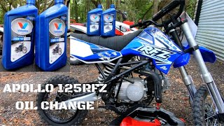 Apollo 125RFZ Chinese Dirt Bike Oil Change How much Oil amp Type for a 125cc Pit Bike [upl. by Fitzsimmons]