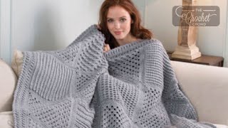 Crochet Checkerboard Sampler Blanket [upl. by Mann]