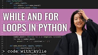 While Loops and For Loops in Python  Learning Python for Beginners  Code with Kylie 6 [upl. by Kcid]