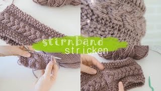 Strickstirnband Anleitung DIY Dienstag [upl. by Anert]