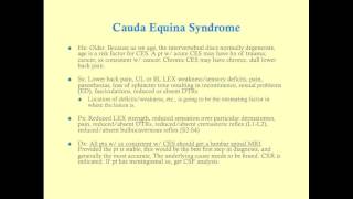 Cauda Equina Syndrome  CRASH Medical Review Series [upl. by Siekram986]