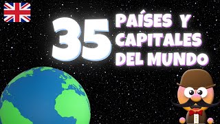 35 PAÍSES Y CAPITALES DEL MUNDO EN INGLÉS  INGLÉS PARA NIÑOS CON MRPEA  ENGLISH FOR KIDS [upl. by Anahcra]