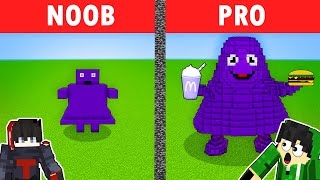 NOOB VS PRO GRIMACE BUILD CHALLENGE  MinecraftTagalog [upl. by Candice]