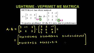 6 Matematika Klasa 12 Mesimi 6 Ushtrime Veprimet me matrica [upl. by Enihpad698]