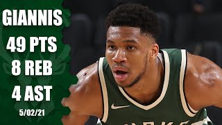 Giannis GOES OFF and hits four 3s in Bucks win over Nets  NBA Highlights [upl. by Nihahs]