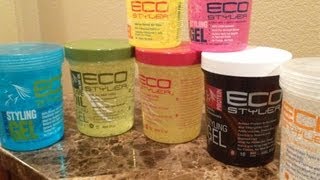 Natural Hair The Complete EcoStyler Gel Review All Colors [upl. by Aynna129]