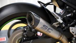 SCProject S1 muffler for Kawasaki Z900 [upl. by Onid]