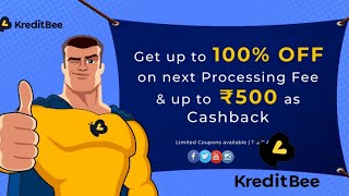 KreditBee 100 Off Processing Fees  How to apply personal loan 2024 [upl. by Yerffoeg]