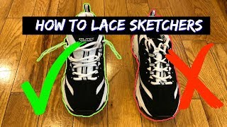 How to Lace Skechers DLites Air Force Ones Loosely [upl. by Farmer]