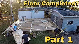 Building An Addition to Our Mobile Home In Wisconsin PART 1 [upl. by Nunnery]