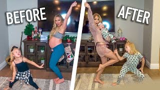 LaBrant Family Baby Mama Dance With Baby Posie Before And After [upl. by Obmar]