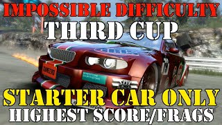 Gas Guzzlers Extreme Impossible Difficulty Campaign Third Cup  Starter Car Only 107 Frags D [upl. by Nipsirc]