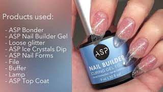 Clear Glass Mani with ASP  Sally Beauty [upl. by Akemad677]