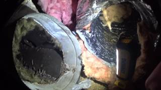 HVAC Installation Replacing Damaged Flex Duct [upl. by Aynos]