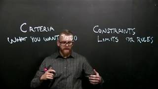 Criteria and Constraints [upl. by Odraude502]