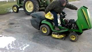 john deere LTR180 lawn mower with bagger [upl. by Jane]