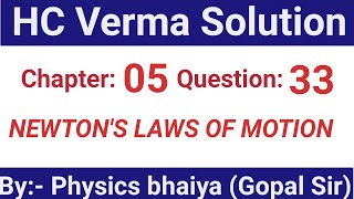 HC Verma Solutions  Newtons laws of motion NLM  Chapter 5 Question 33 [upl. by Belita582]