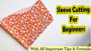 Sleeve Cutting For Beginners  Important Tips with Formula  English Subtitles  Stitch By Stitch [upl. by Gretal755]