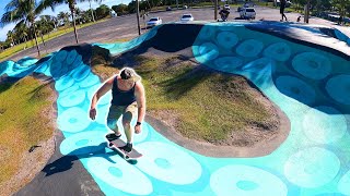 The BEST Pump Track in Florida  Miami Florida Skateboarding  Haulover Beach Skatepark [upl. by Eledoya]