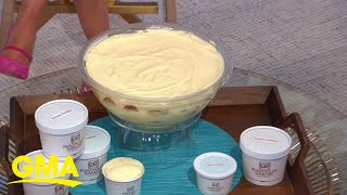 How to make Magnolia Bakery’s famous banana pudding at home l GMA [upl. by Anilas]