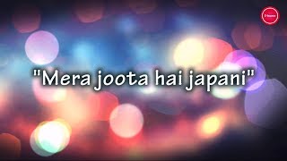 Mera Joota Hai Japani Song lyrical video [upl. by Ellehcam]