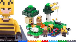 LEGO Minecraft The Bee Farm 21165 review Whats that buzzing sound [upl. by Nauqed]