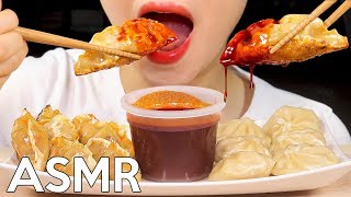 ASMR Spicy Dumplings with Fire Sauce Eating Sounds  매운 불닭소스 만두 먹방  MINEE EATS [upl. by Refenej]