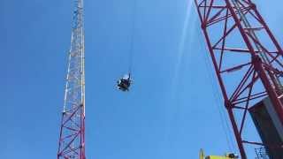 Daytona Boardwalk Slingshot Ride Woha Crazy [upl. by Trauts]