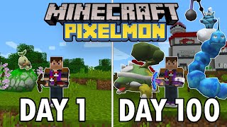 I Spent 100 Days in Minecraft Pixelmon This is What Happened  Pokemon in Minecraft [upl. by Perle]