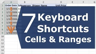 7 Keyboard Shortcuts For Quickly Selecting Cells And Ranges In Excel [upl. by Xet]