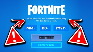 Your Fortnite Account Could Be BANNED For This Age Warning Explained [upl. by Annoj]