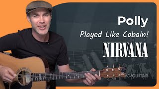 How to play Polly by Nirvana  Acoustic Guitar Lesson [upl. by Combs]