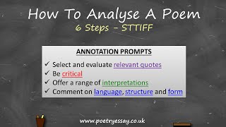 How To Analyse A Poem [upl. by Grissom]