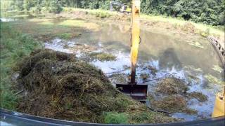 Long Reach Excavator Dredging [upl. by Yentirb930]