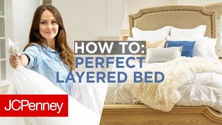 How To Make a Perfect Layered Bed  JCPenney [upl. by Reiter]