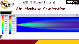 ANSYSFluent Tutorial  Species transport modelling  Gaseous combustion Methane combustion 12 [upl. by Annad369]