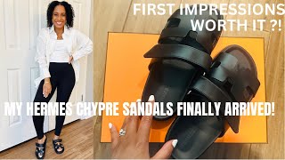 MY HERMES CHYPRE SANDALS FINALLY ARRIVED How I Scored Them Sizing Try On Worth it [upl. by Brook988]