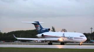 INSANELY LOUD 727 TAKEOFF Amerijet At Miami International [upl. by Annaer]