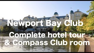 Newport Bay Hotel and Compass club at Disneyland Paris  COMPLETE tour [upl. by Lletnom]