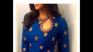 Front Neck Design for Churidar  Kurti Full Tutorial  Very Simple amp Easy Cutting amp Stithcing [upl. by Jade843]