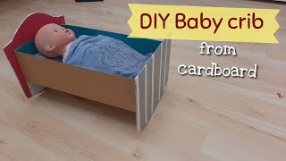 Easy DIY toy babycrib from cardboard [upl. by Eahs683]