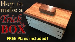 Woodworking How to make an awesome trick box  FREE plans [upl. by Ikkiv]