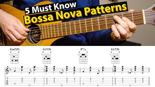 Bossa Nova Guitar Patterns  5 Levels You Need To Know [upl. by Nodnek]