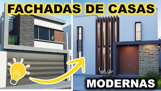 30 FACHADAS DE CASAS MODERNAS Sencillas Minimalistas Mexicanas Diferentes colores y modelos [upl. by Isied150]