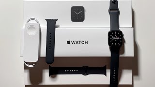 Apple Watch SE Unboxing Space Grey Aluminum 44mm [upl. by Anceline220]