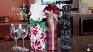 How to Gift Wrap Wine Bottles  Three Ways [upl. by Rengia]