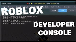 ROBLOX STUDIO  How to use the OutputDeveloper Console Parts WalkSpeed JumpPower [upl. by Rohn365]